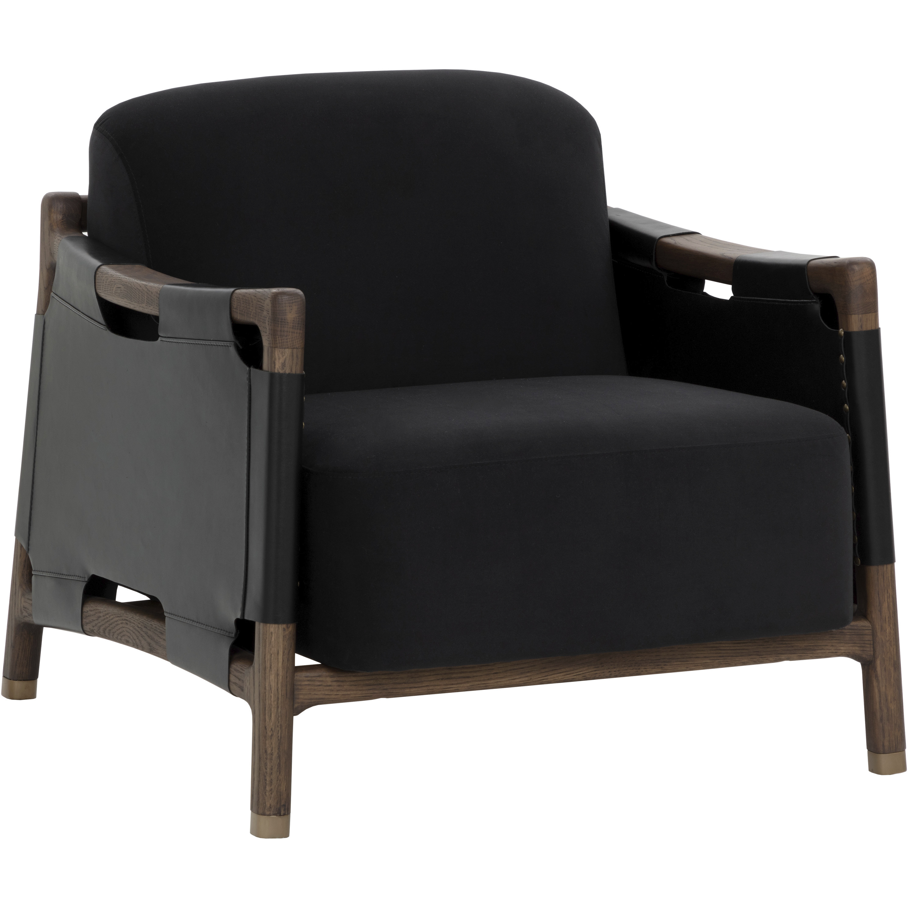 Calloway Antique Brown / Abbington Black / Onyx Leather Lounge Chair